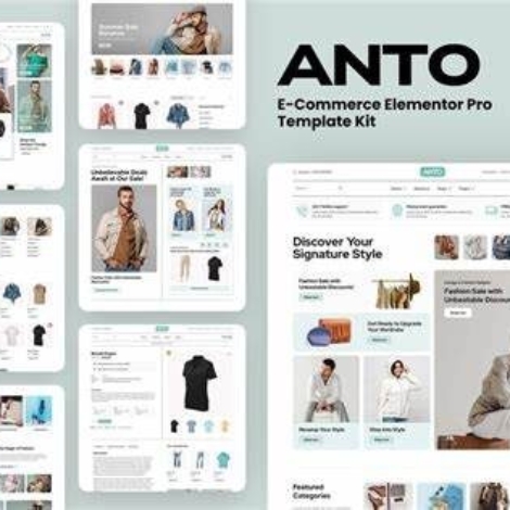 Anto - E-Commerce Elementor Pro Template Kit