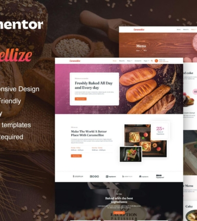 Caramellize - Bakery & Pastry Elementor Pro Template Kit