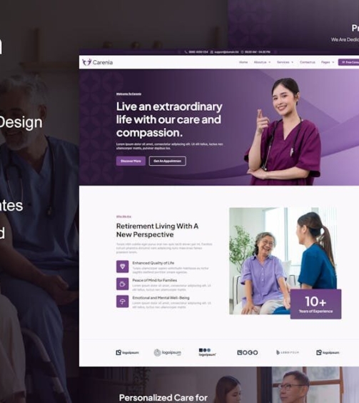 Carenia - Home Care & Private Nursing Services Elementor Template Kit