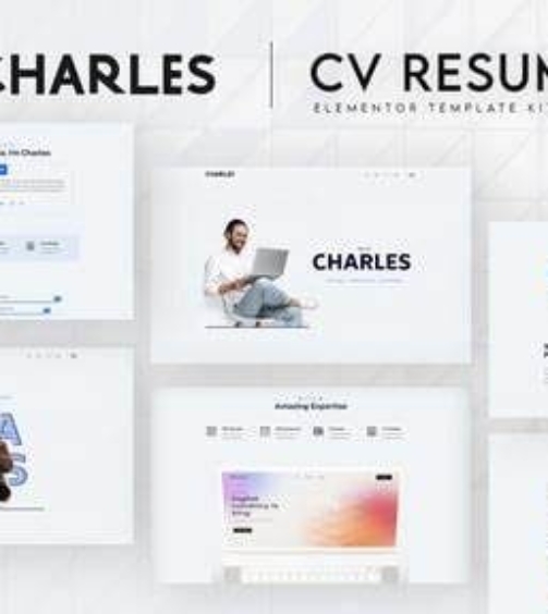 Charles - CV Resume Elementor Template Kit