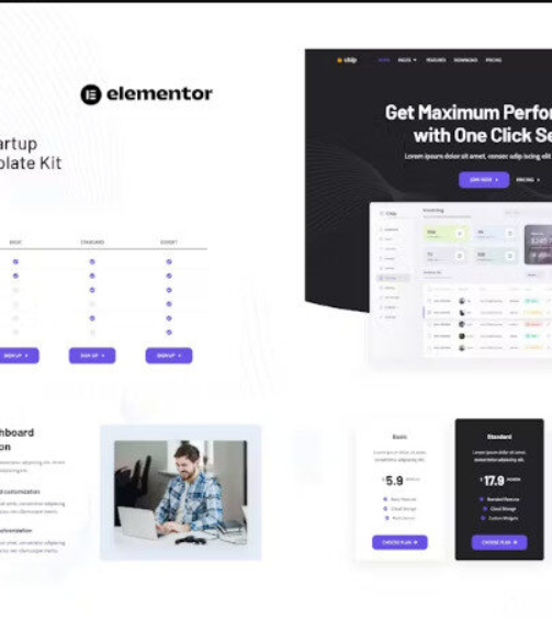 Chip - SaaS & Tech Startup Elementor Template Kit