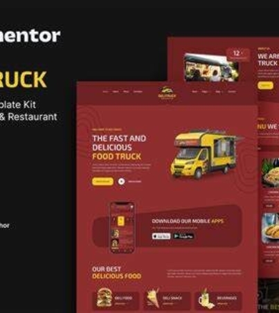 Delitruck – Food Truck & Restaurant Elementor Template Kit