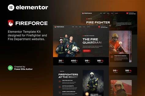 Fireforce – Firefighter & Fire Department Elementor Template Kit