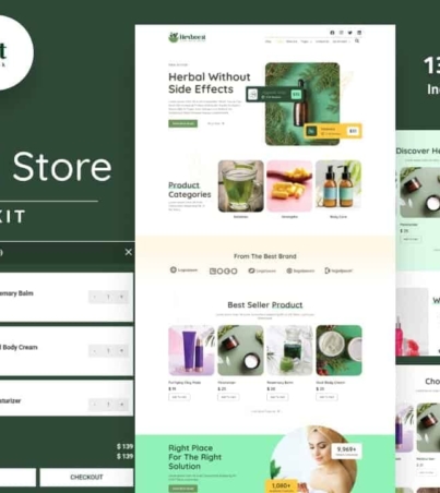 HerbVest - Herbal Store Elementor Pro Template Kit