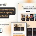 Influentio Influencer Influentio - Marketing & Creative Agency Elementor Pro Template Kit