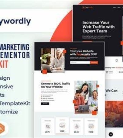 Keywordly - Digital Marketing Agency Elementor Template Kit