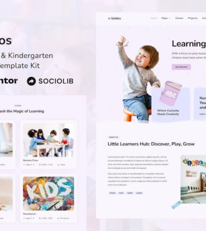 Kiddos - School & Kindergarten Elementor Template Kit