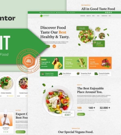 Loveit - Vegan & Healthy Food Restaurant Elementor Template Kit