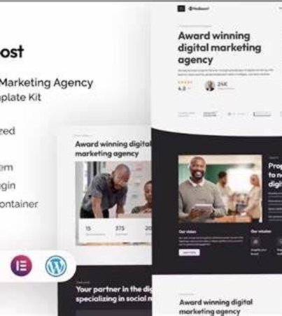 Medboost - Social Media Marketing Agency Elementor Template Kit