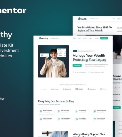 Wealthy – Wealth & Investment Management Elementor Template Kit
